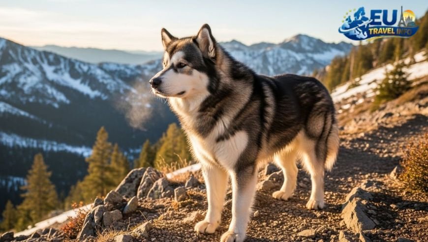 Exploring the South and the Alps dog