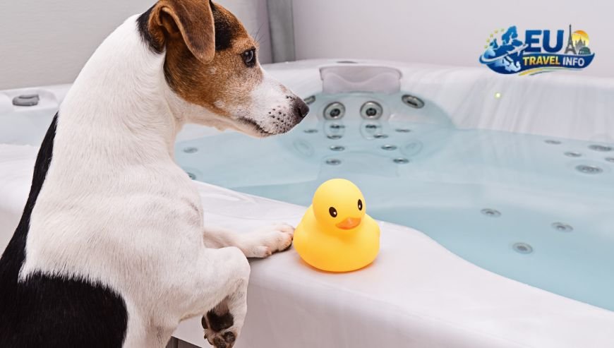 Hot Tubs and Granite Walls in Morbihan dog