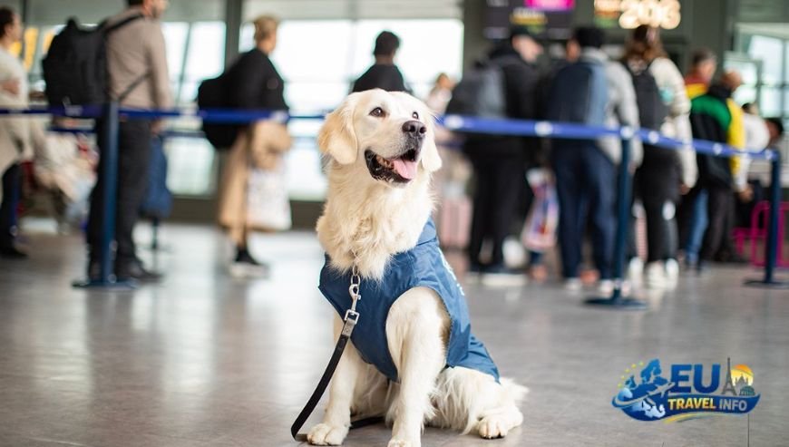 The Arrival at Skopje International Airport dog