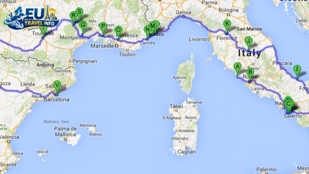 10 Day Itinerary Spain France Italy