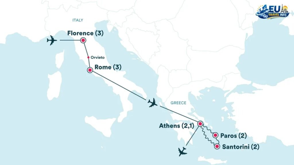 12 day italy and greece itinerary