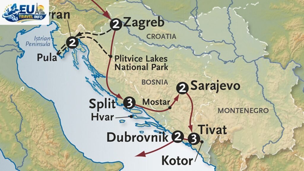 Croatia and Montenegro Itinerary