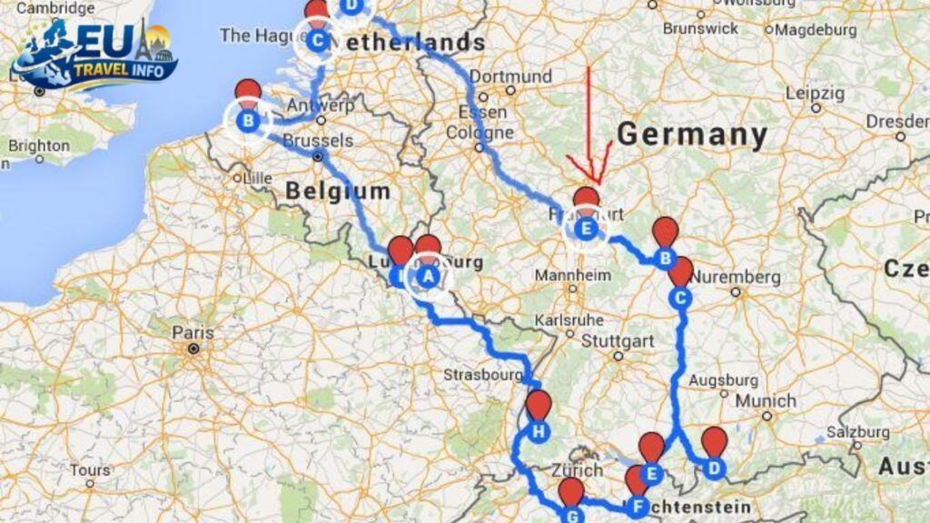 Europe Itinerary Starting in Amsterdam