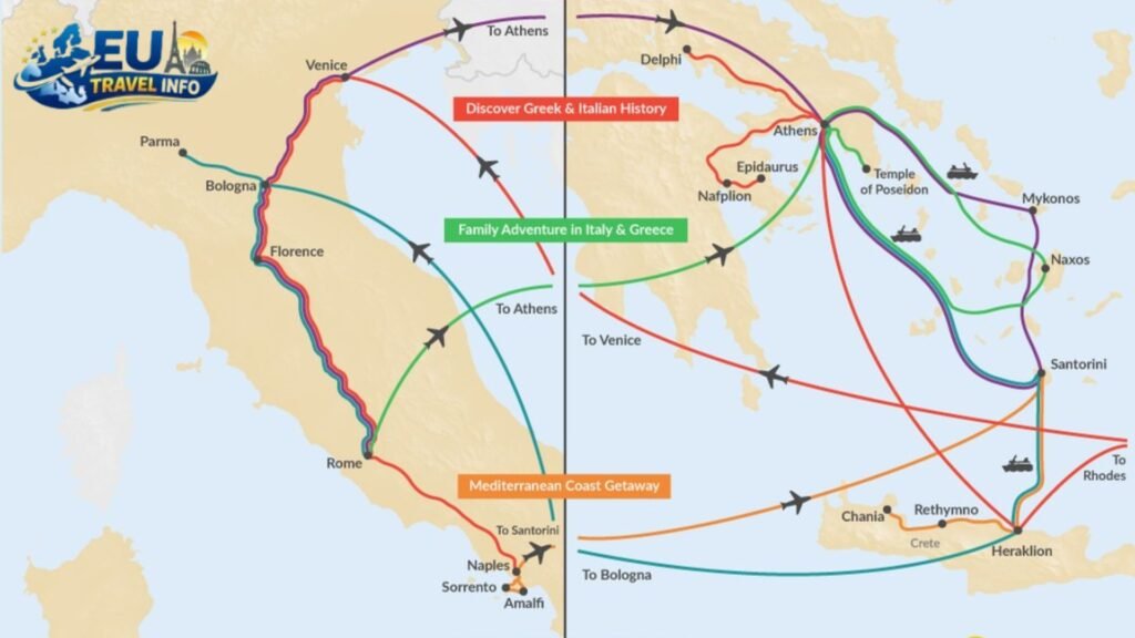 France Italy Greece Itinerary