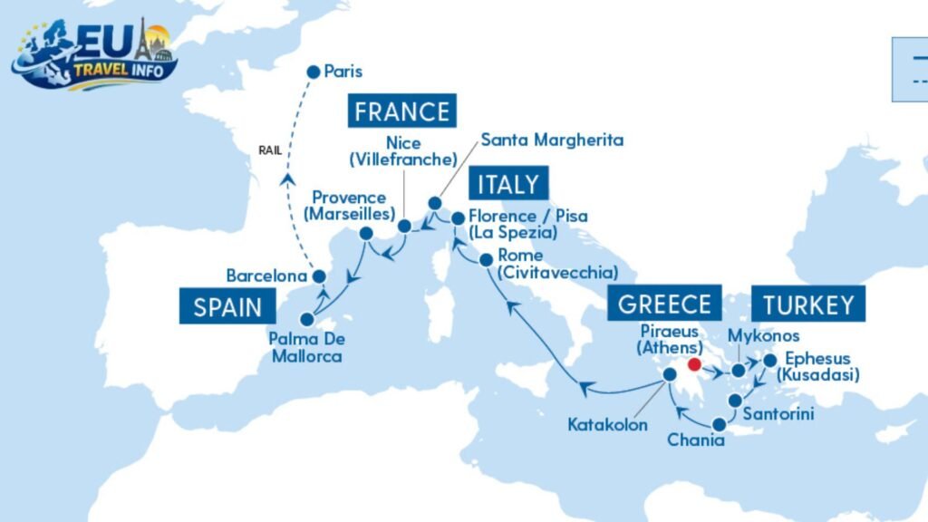 France Spain Italy Greece Itinerary