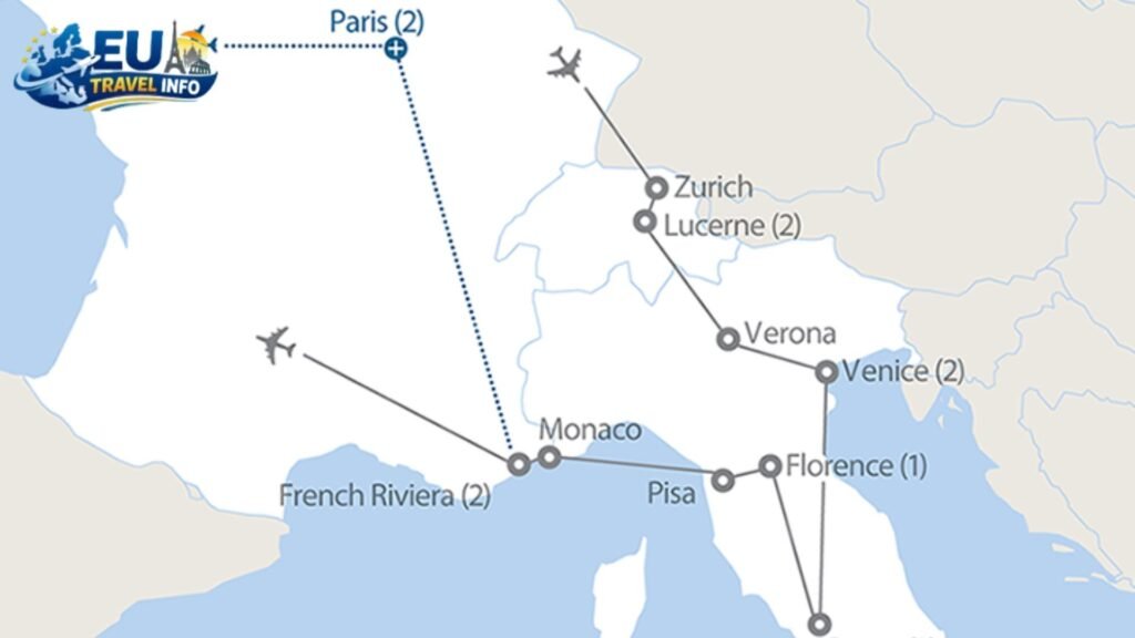 France Switzerland Italy Greece Itinerary