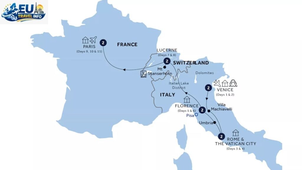 Paris Switzerland Italy Itinerary