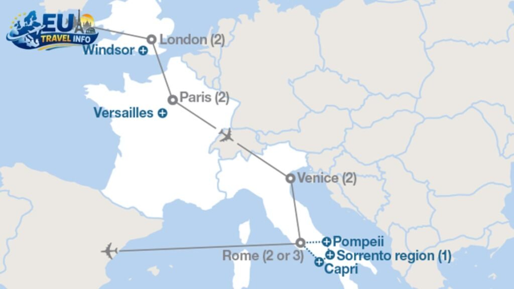 Paris Venice Rome Itinerary