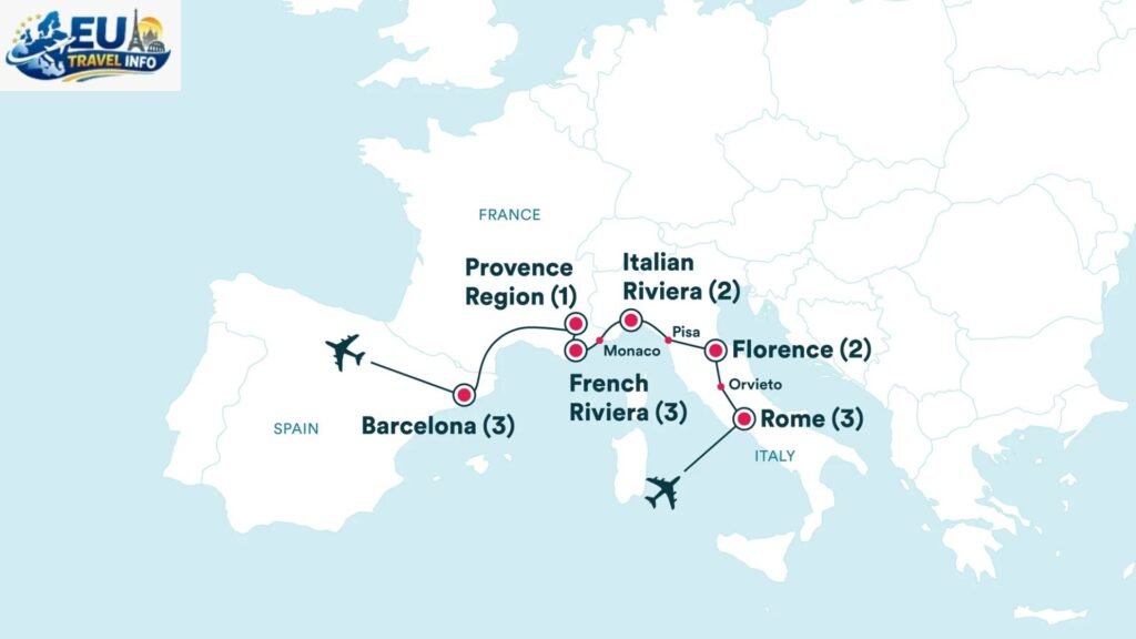 Spain France Italy Itinerary