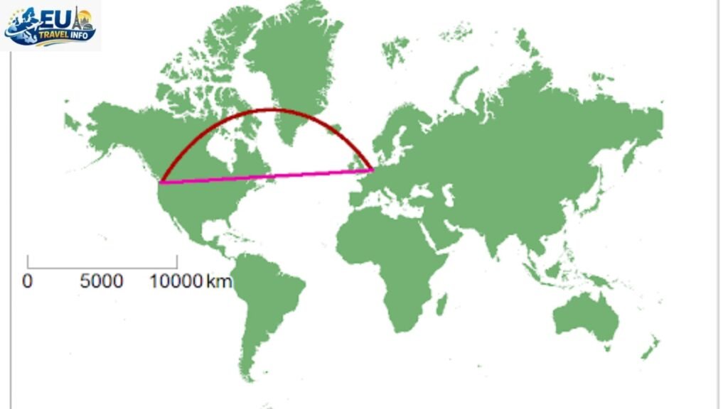 The Geography of Flight: Europe To USA Distance By Flight