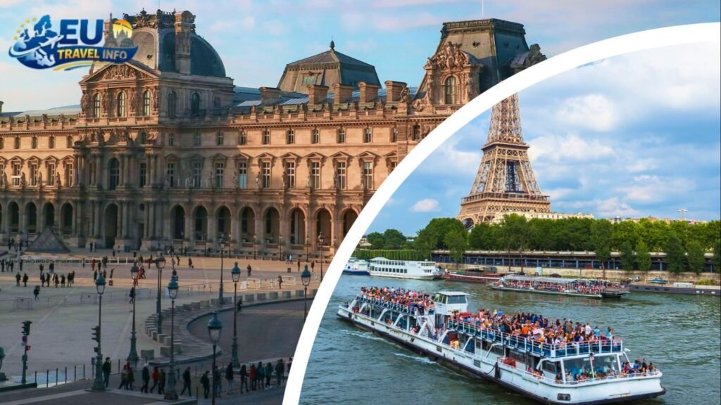 The Icons Eiffel Tower and Louvre