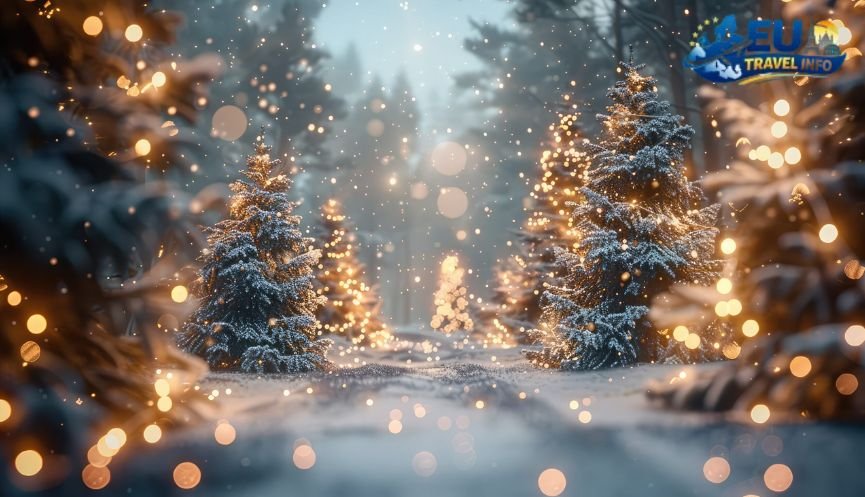 The Winter Magic Lights and Snow