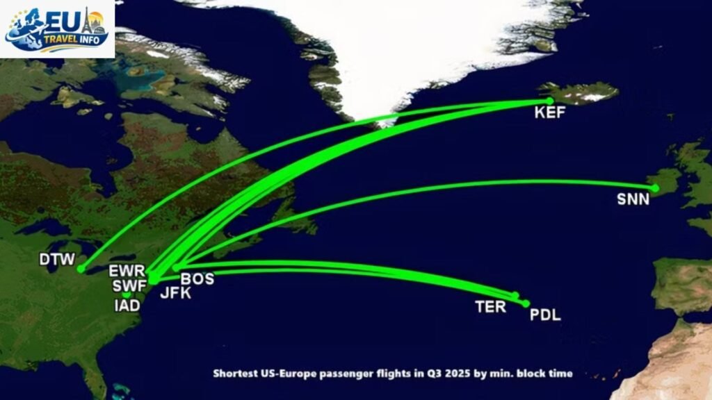 What is the Shortest Flight from New York to Europe